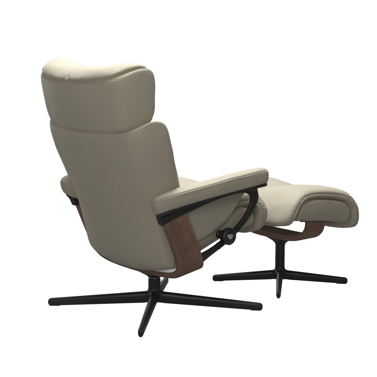 Stressless® Magic (M) Cross Base Recliner with Ottoman Recliners Stressless 7
