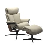 Stressless® Magic (M) Cross Base Recliner with Ottoman Recliners Stressless 8