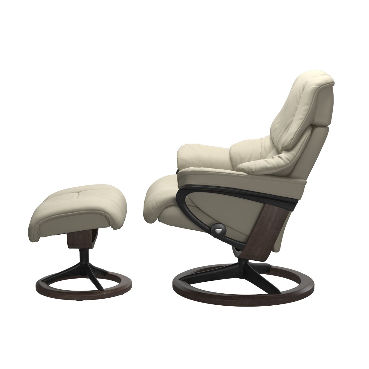 Stressless® Reno (S) Signature Base Recliner with Ottoman Recliners Stressless 5