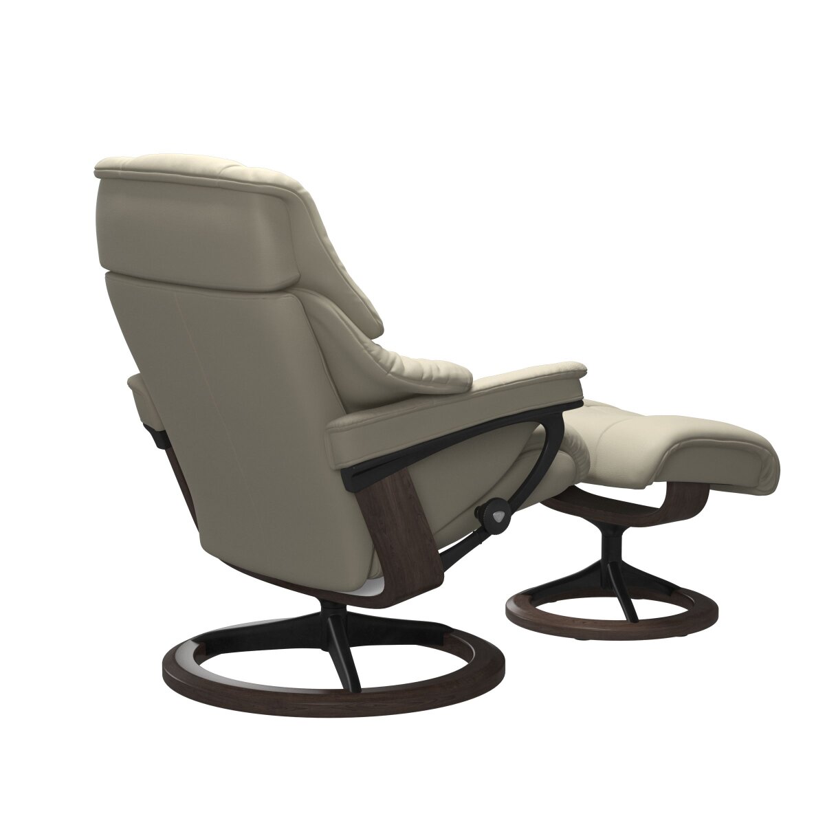 Stressless® Reno (S) Signature Base Recliner with Ottoman Recliners Stressless 7