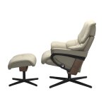 Stressless® Reno (S) Cross Base Recliner with Ottoman Recliners Stressless 9