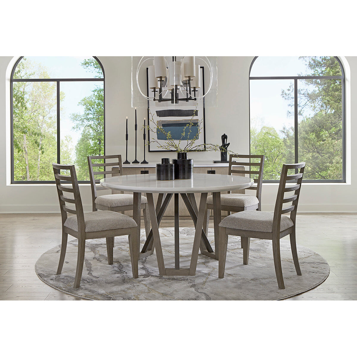 Round Dining Table with Wood Base Dining Tables Parker House 6