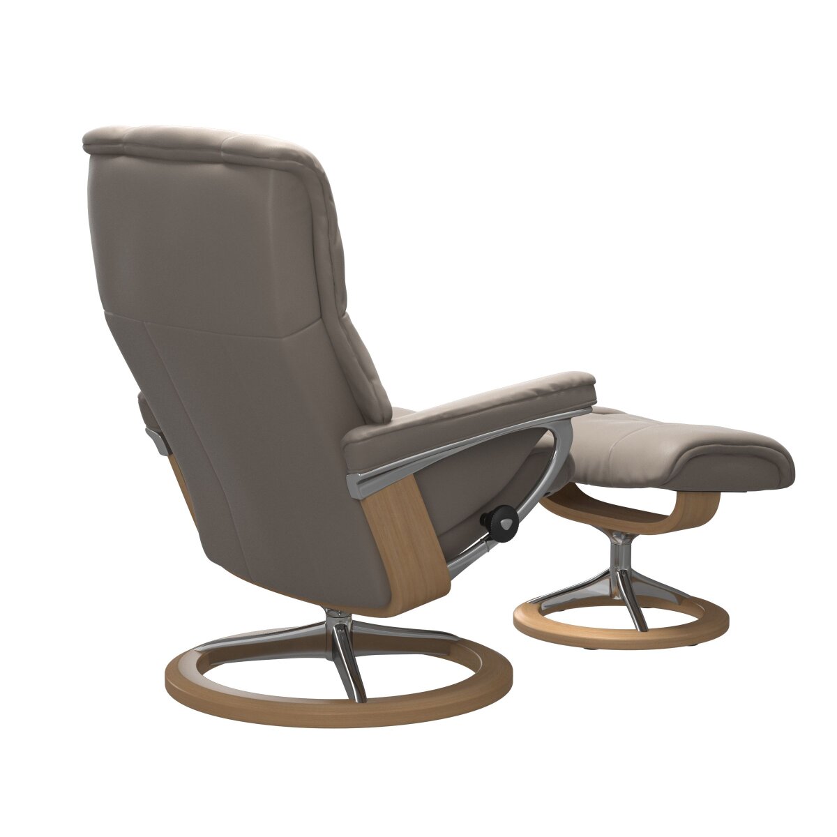 Stressless® Mayfair (M) Signature Base Recliner with Ottoman Recliners Stressless 7