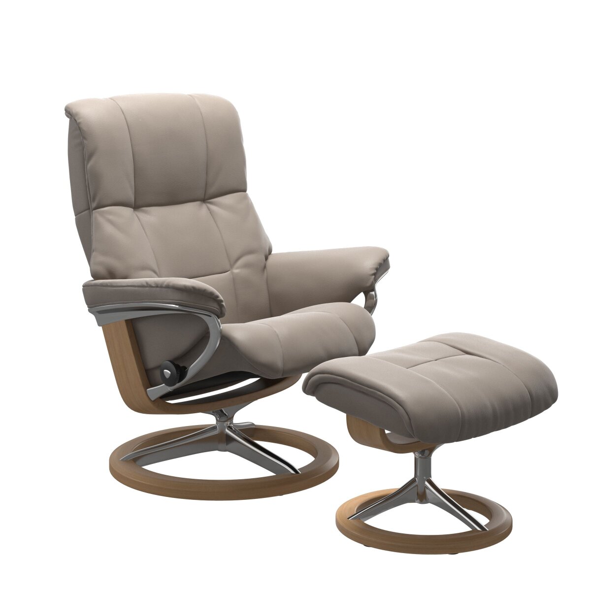 Stressless® Mayfair (M) Signature Base Recliner with Ottoman Recliners Stressless 4