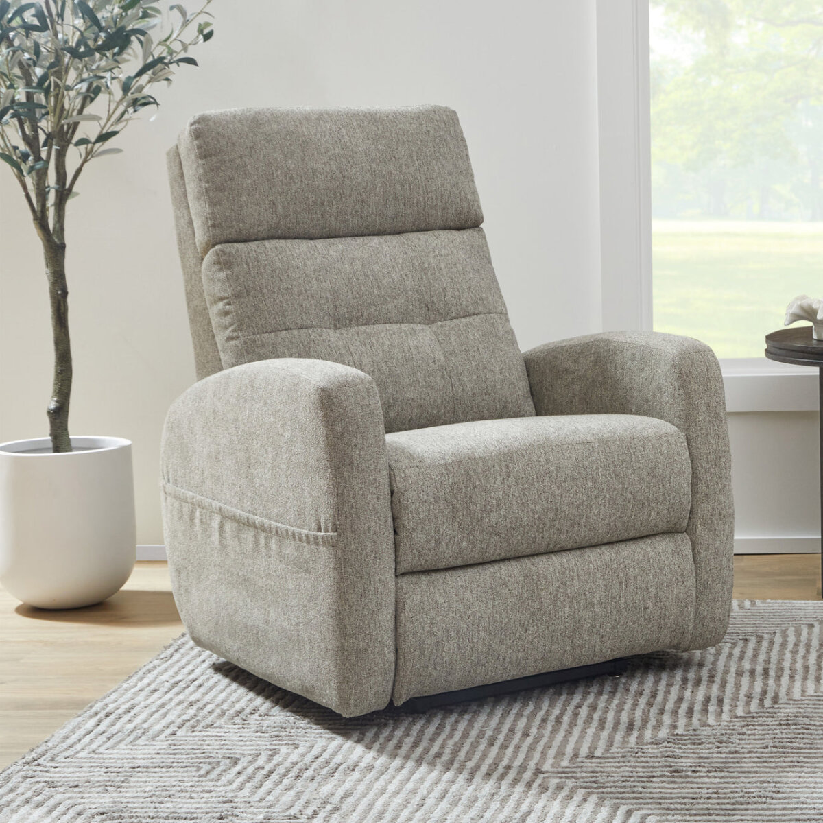 Charlotte Fabric Power Lift Recliner with Power Headrest & Lumbar Lift Chairs Customizable 7