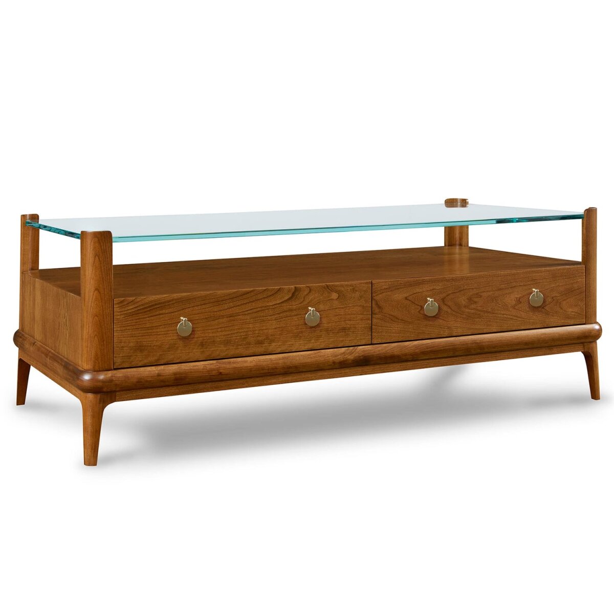 Martine Glass-Top Cocktail Table Cocktail & Coffee Tables Customizable 4
