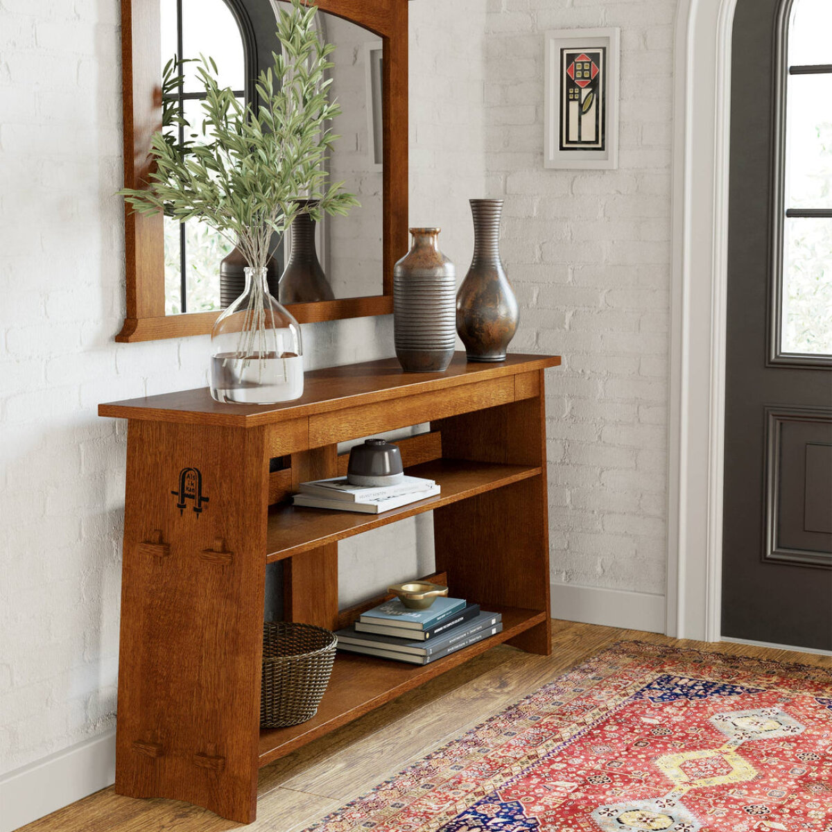 2023 Collector Edition Craftsman Console in Oak Console Tables Customizable 5
