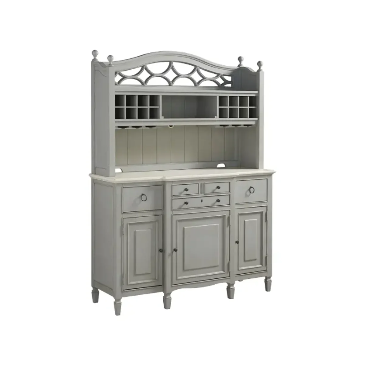Summer Hill – French Gray Summer Hill Bar Hutch Dining Storage Universal Furniture 5