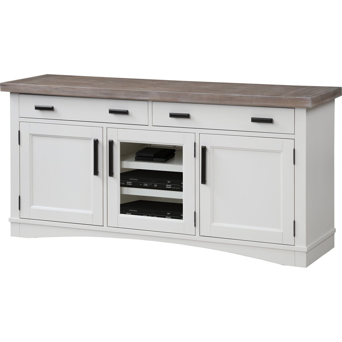 Americana Modern – Cotton 63 In. Tv Console Entertainment Stands Parker House 4