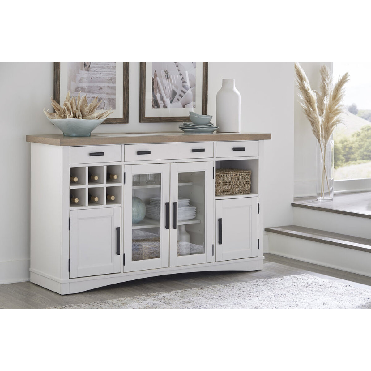 Americana Modern Dining Buffet Server Dining Storage Parker House 6