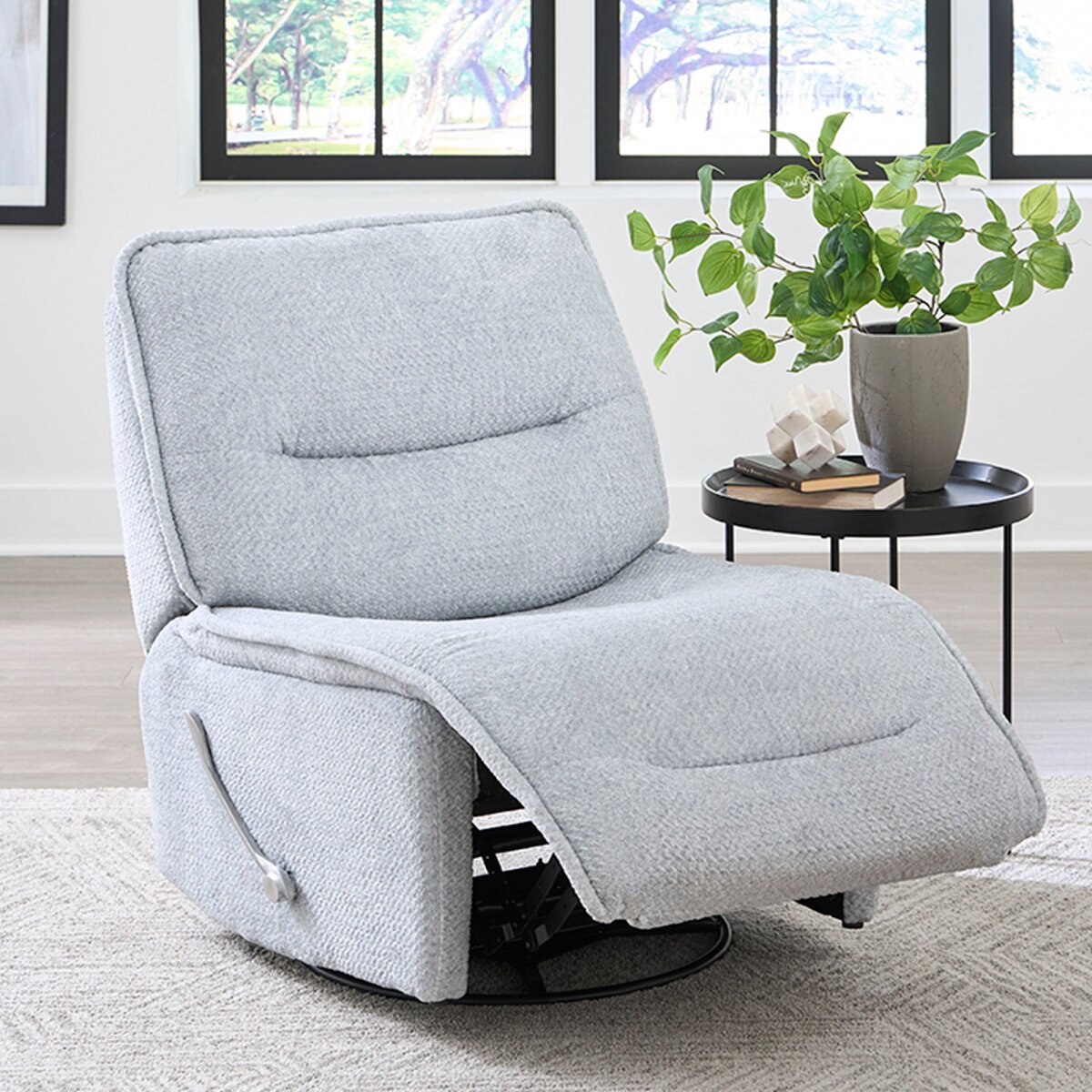 Leo – Silver Fox Manual Armless Glider Recliner Recliners Parker House 5