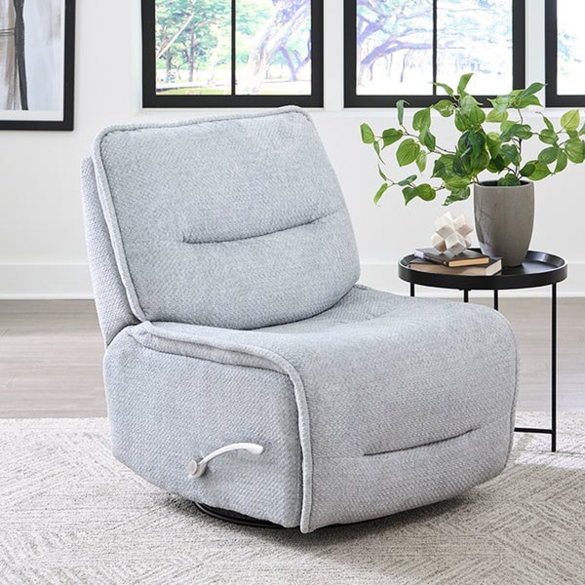 Leo – Silver Fox Manual Armless Glider Recliner Recliners Parker House 4