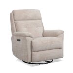 Sophisticated Oat Perfect Match Power Swivel Gliding Recliner with Power Headrest & Lumbar Recliners Flexsteel 8