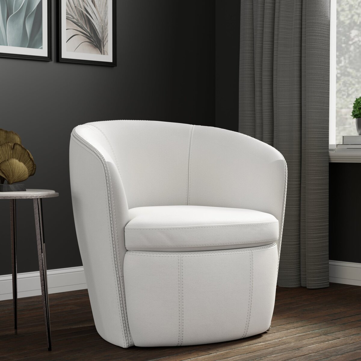 Barolo – Snow Swivel Club Chair Chairs Parker House 6