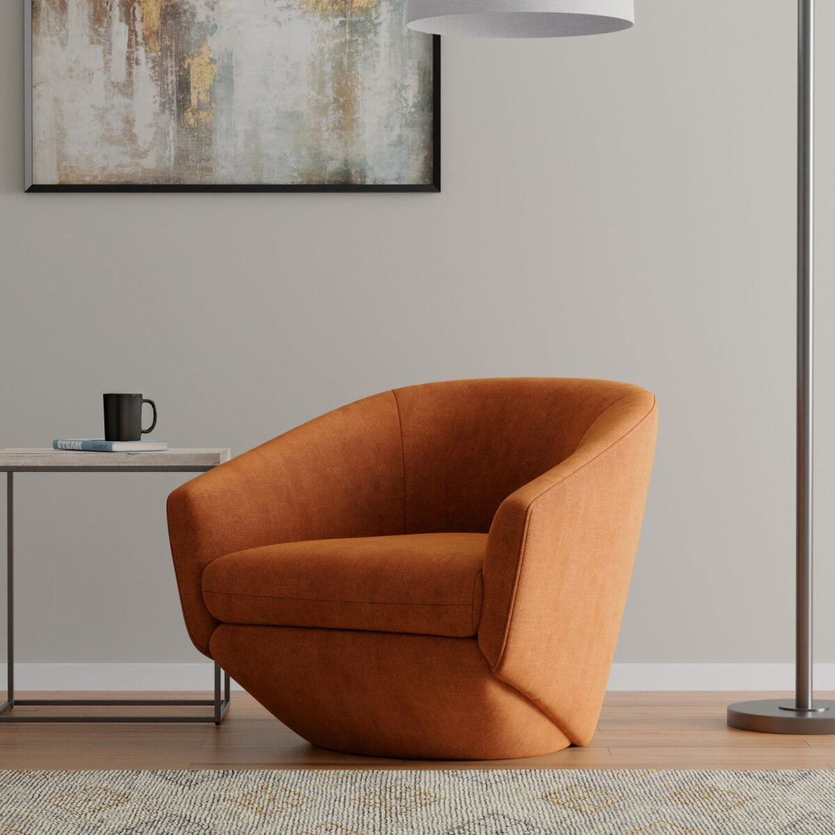 The Twist – Elise Rust Accent Swivel Chair Chairs Parker House 5