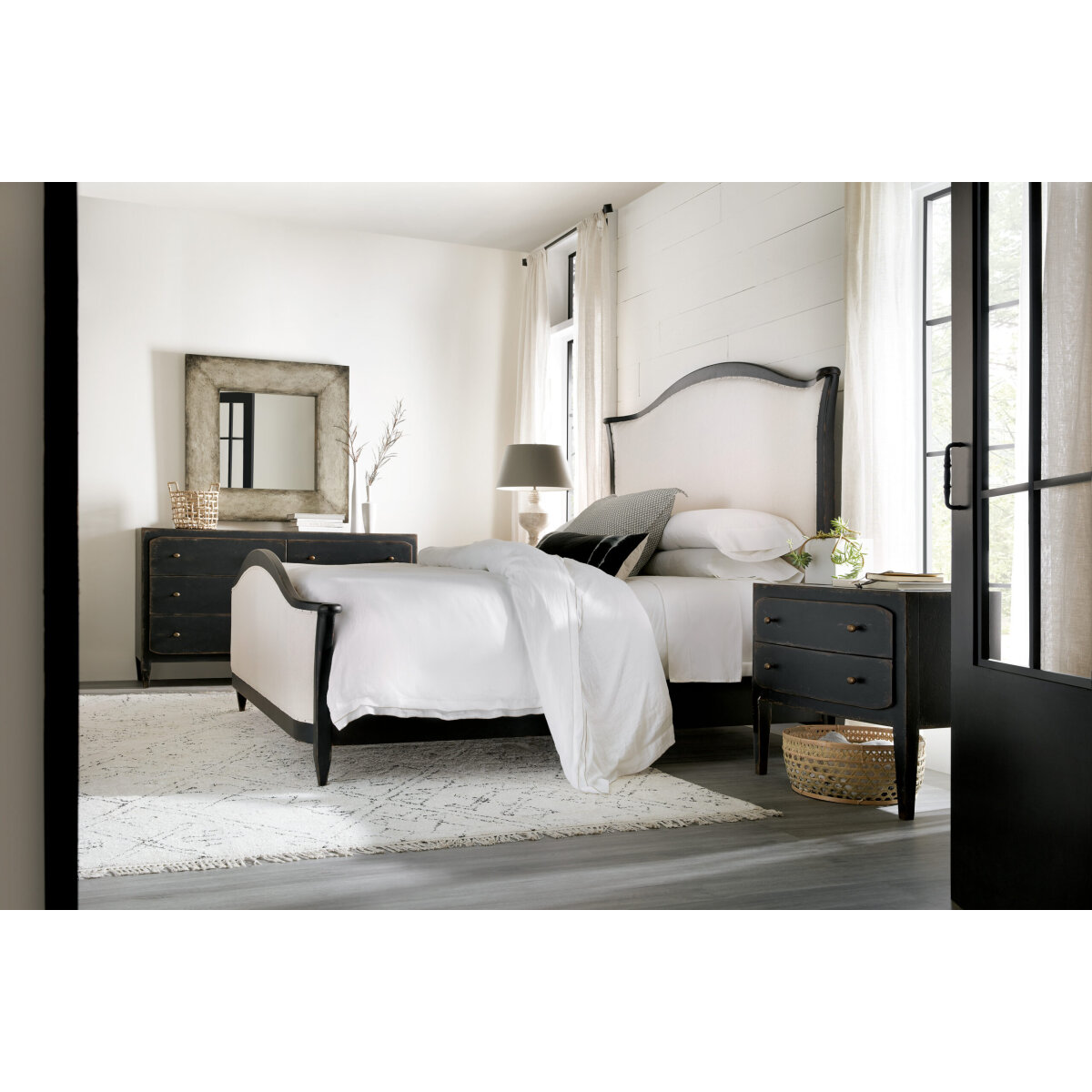Ciao Bella Two-Drawer Nightstand- Black Nightstands Blacks 10