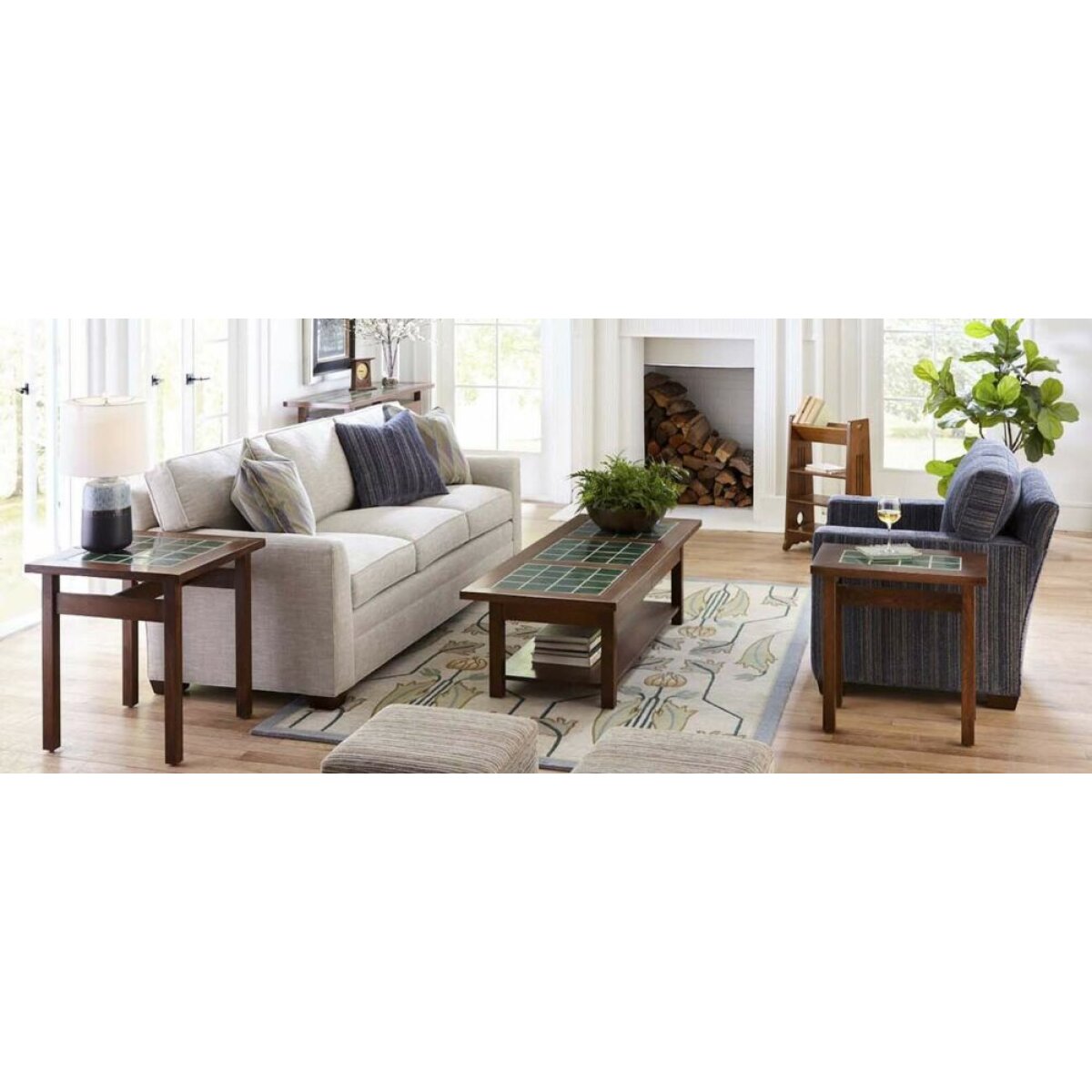 Mission Tile Top Console Table Console Tables Customizable 5