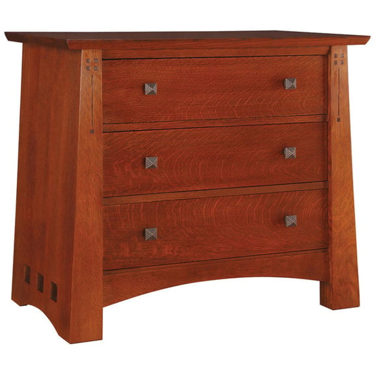 Highlands Three-Drawer Nightstand Nightstands Customizable 4