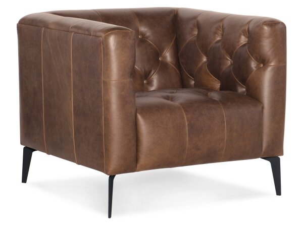 SS Nicolla Leather Stationary Chair Chairs black