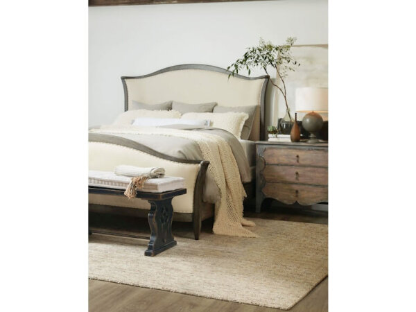 Ciao Bella King Upholstered Bed- Speckled Gray Beds Hooker Furniture 7