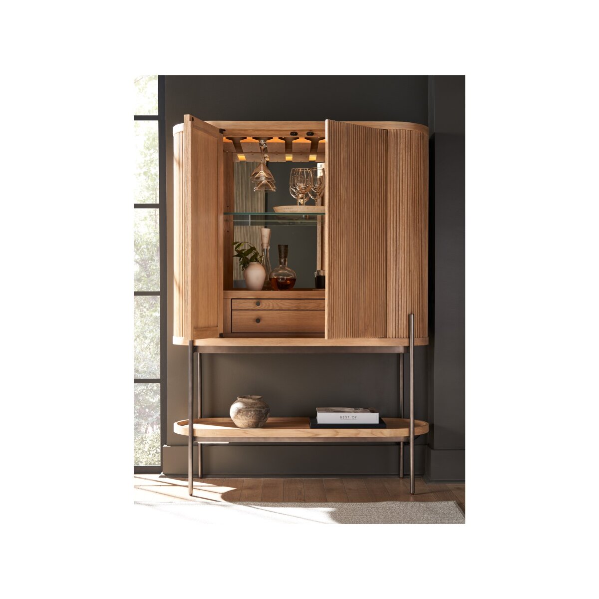 Linnea Bar Cabinet Dining Storage Universal Furniture 7