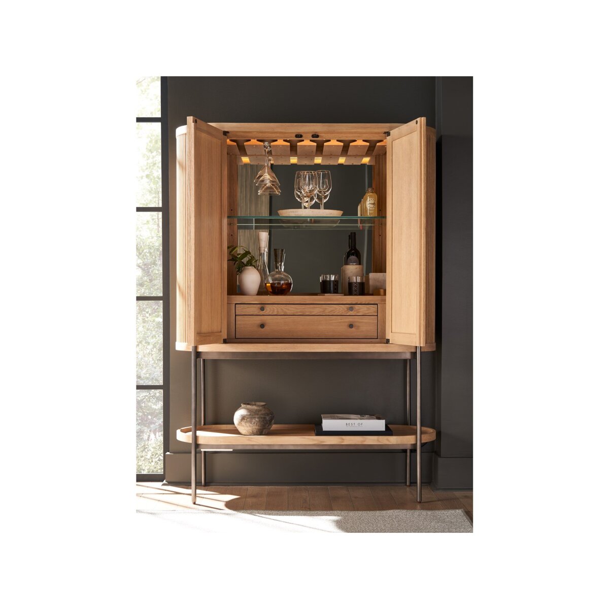 Linnea Bar Cabinet Dining Storage Universal Furniture 6