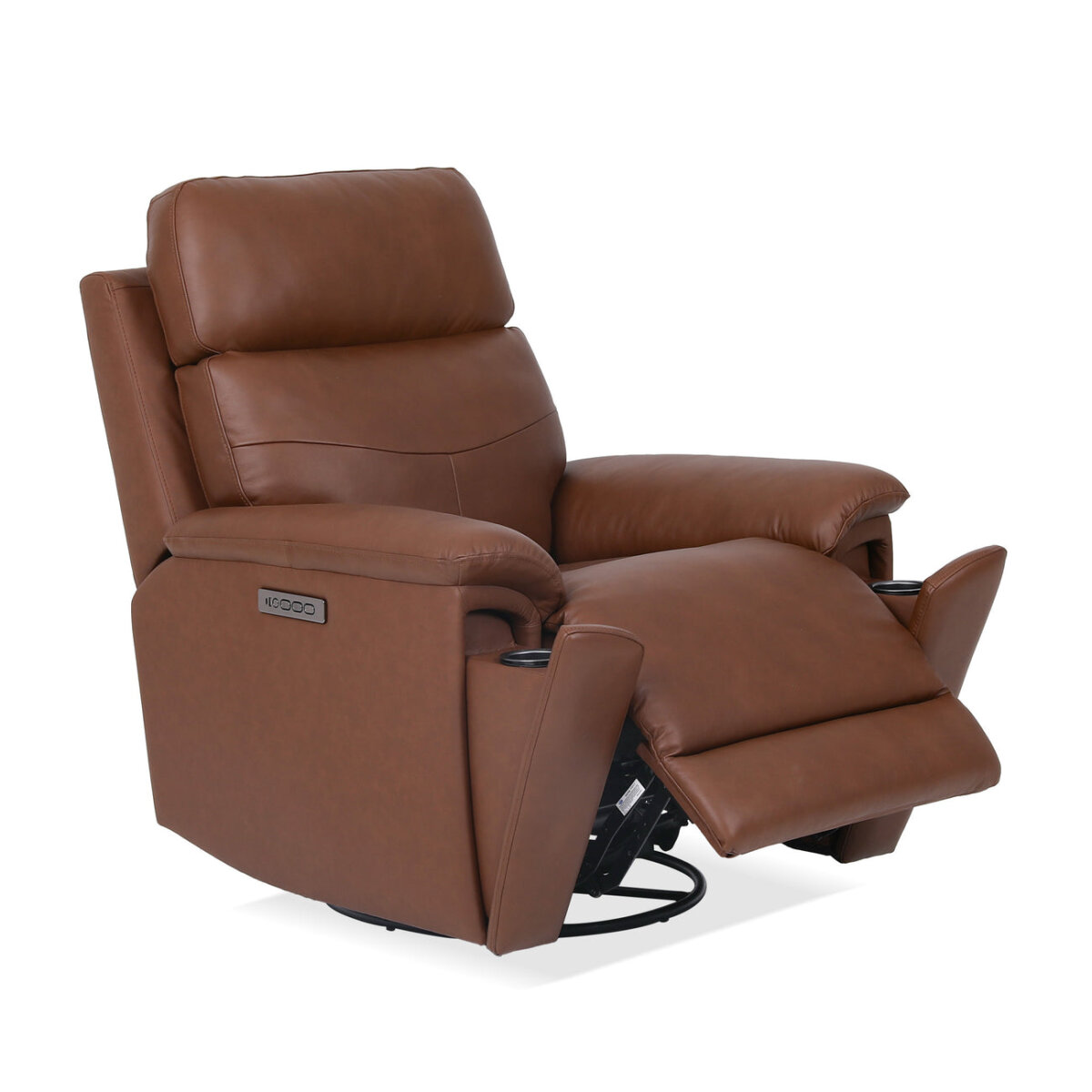 Refined Hickory Perfect Match Power Swivel Gliding Recliner with Power Headrest & Lumbar Recliners Customizable 7