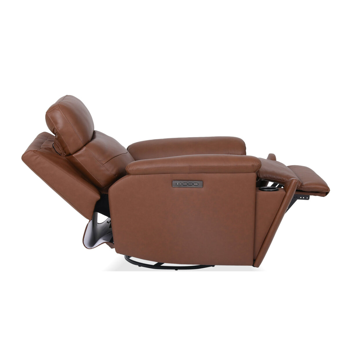 Refined Hickory Perfect Match Power Swivel Gliding Recliner with Power Headrest & Lumbar Recliners Customizable 8