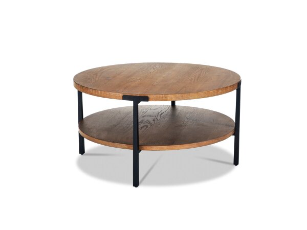 Millwork Brown Round Coffee Table Cocktail & Coffee Tables Flexsteel