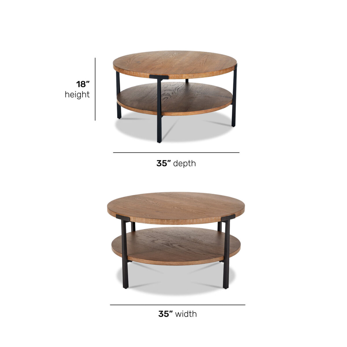 Millwork Brown Round Coffee Table Cocktail & Coffee Tables Flexsteel 7