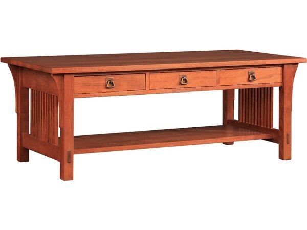 Mission Three-Drawer Cocktail Table Cocktail & Coffee Tables Customizable