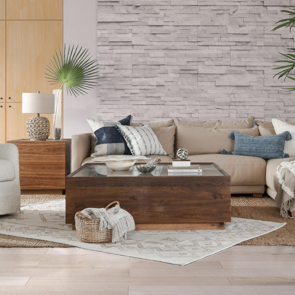 Santa Barbara 49.5″ Square Coffee Table Cocktail & Coffee Tables Classic Home 6