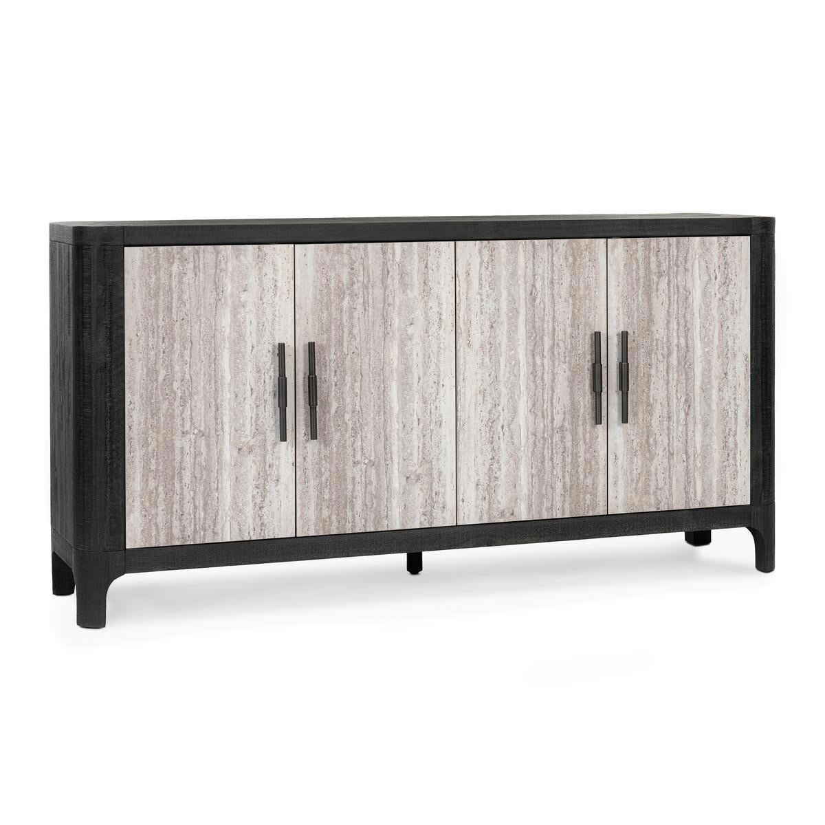 Alpine Solid Wood 4Dr Cabinet Accent Furniture Classic Home 4