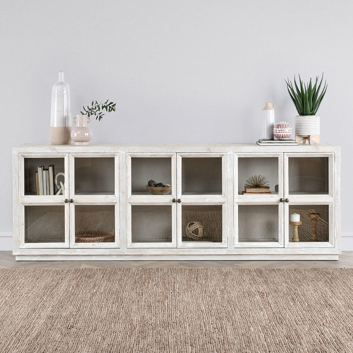 Selma Solid Wood 6Dr Cabinet Accent Furniture Classic Home 7