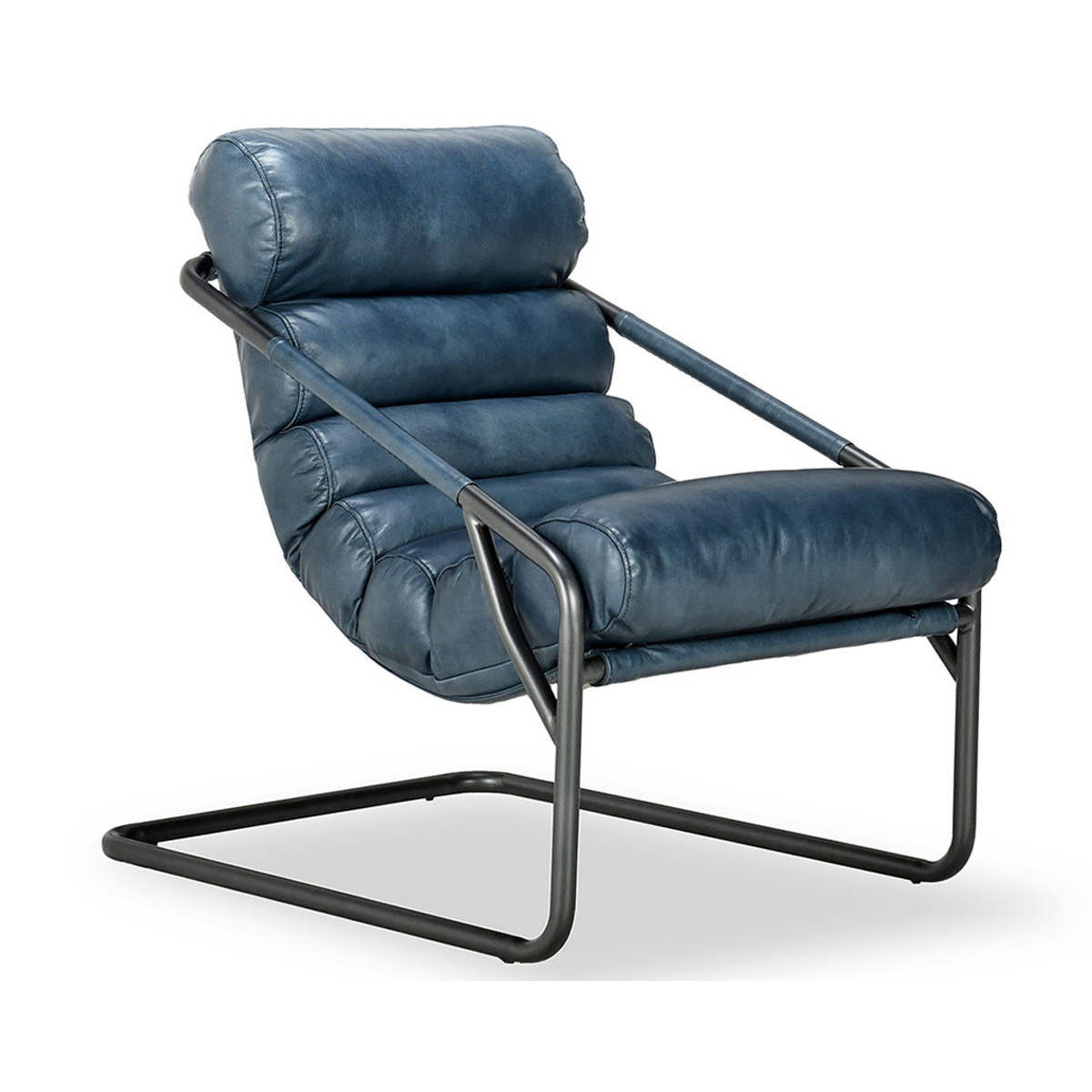 Jackson Leather Accent Chair – Ocean Blue Chairs Classic Home 4