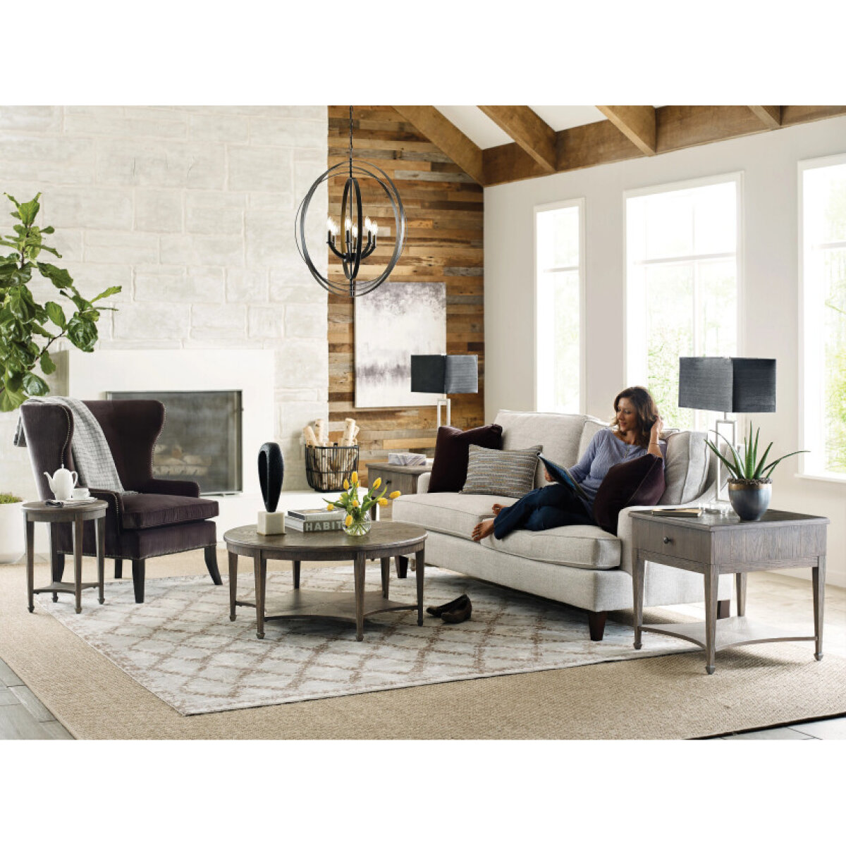 Emporium Sutter Round Coffee Table Cocktail & Coffee Tables American Drew 7
