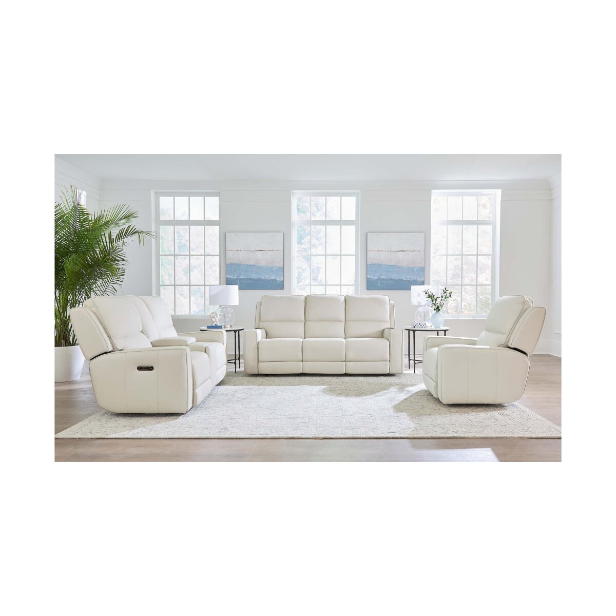 Raymond Leather Power Reclining Sofa Sofas Bassett Furniture 5