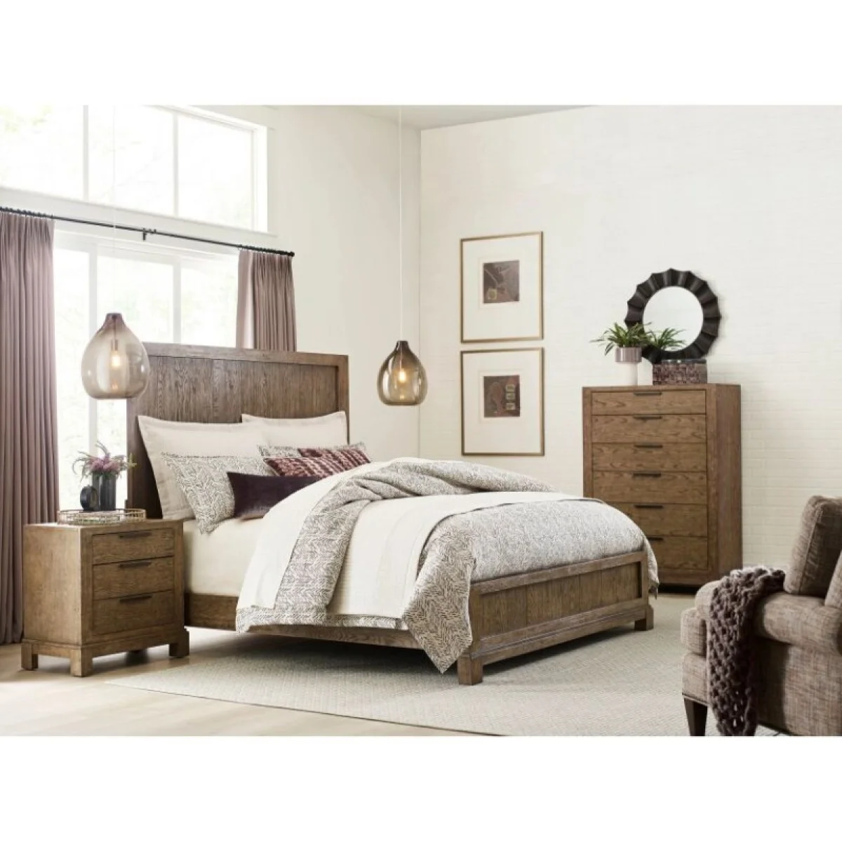 Skyline Trenton Panel Queen Bed Complete Beds American Drew 4