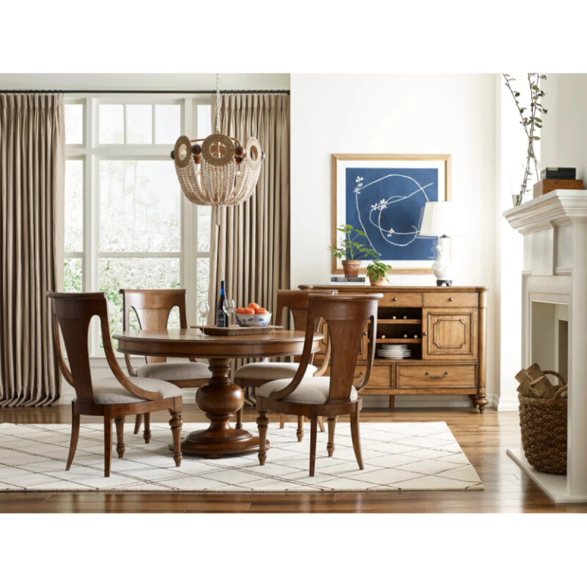 Berkshire Hillcrest Round Dining Table Complete Dining Tables American Drew 4