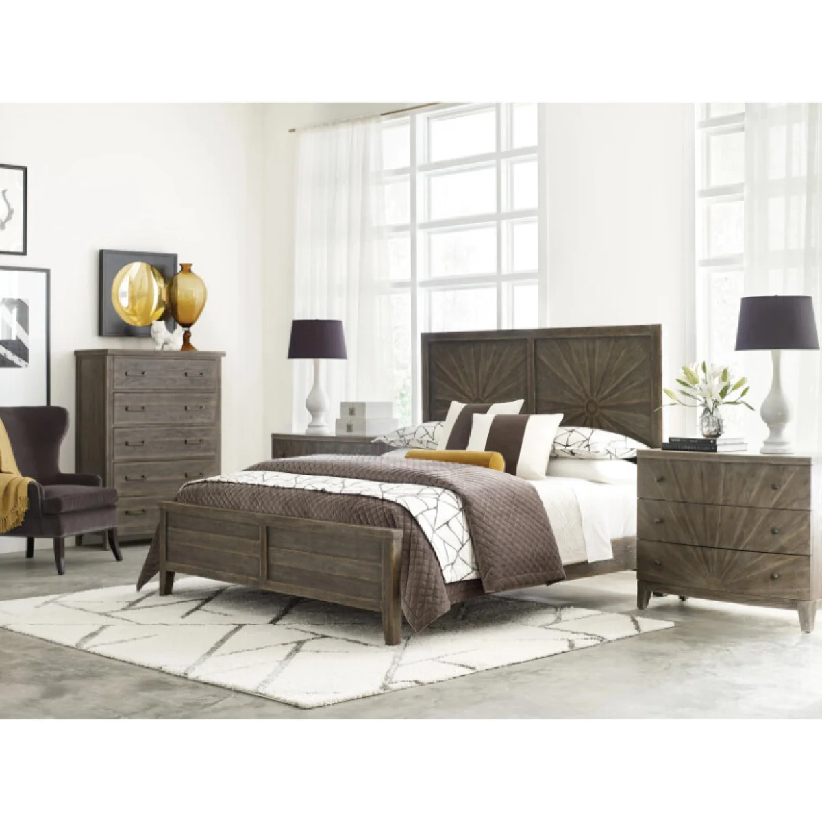Emporium Cheswick Panel Cal King Bed Complete Beds American Drew 4