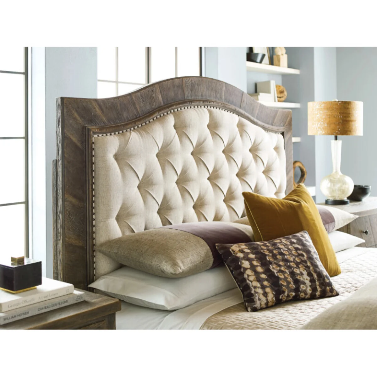 Emporium Ingram Uph Queen Bed Complete Beds American Drew 6