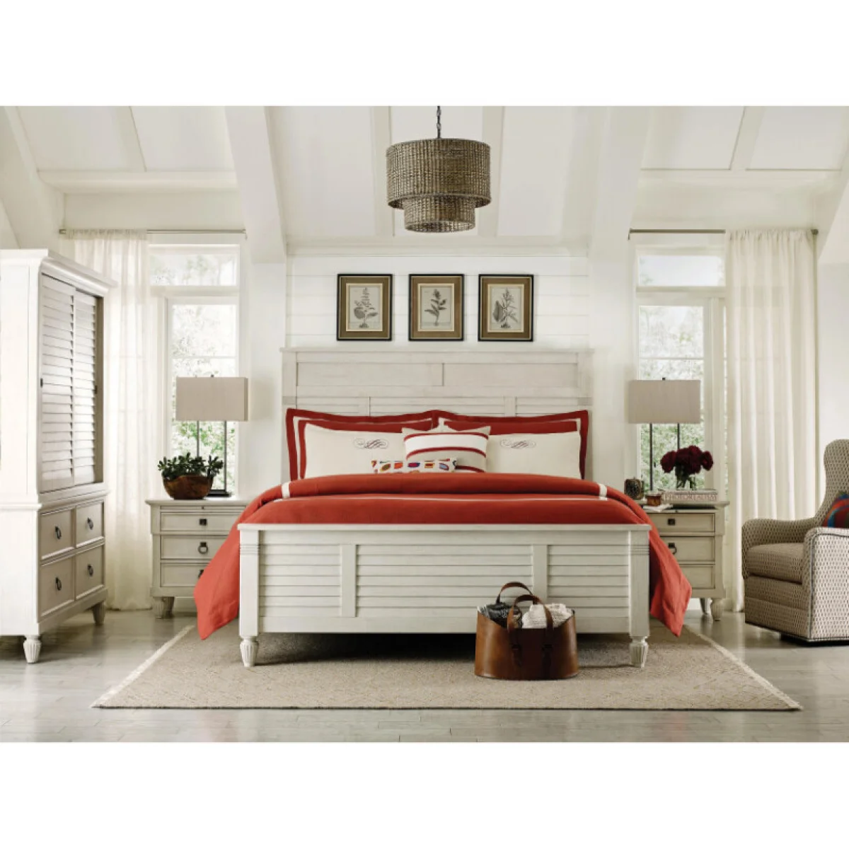 Grand Bay Acadia Panel Queen Bed Complete Beds American Drew 4