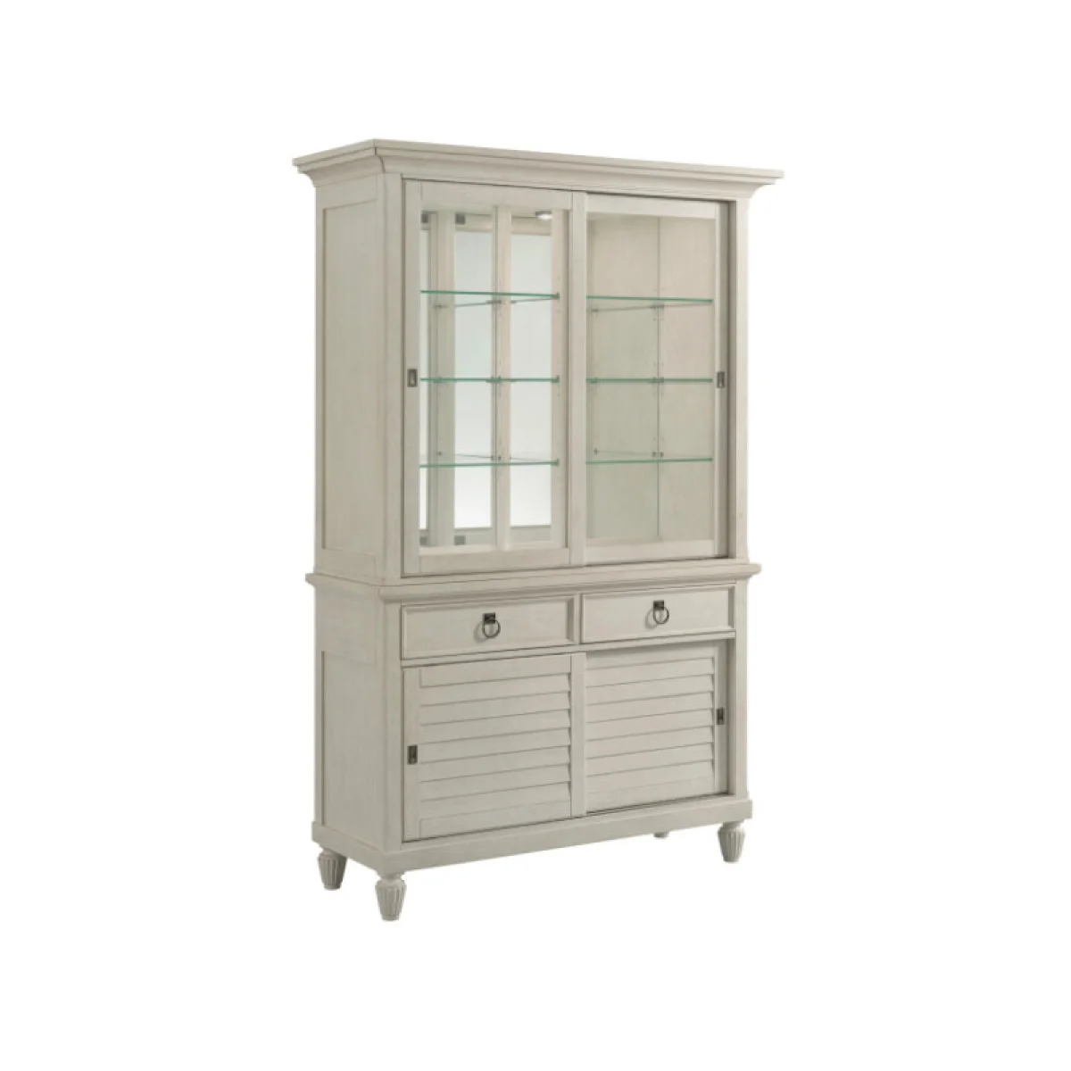 Grand Bay Haystack Display Cabinet Complete Dining Storage American Drew 4