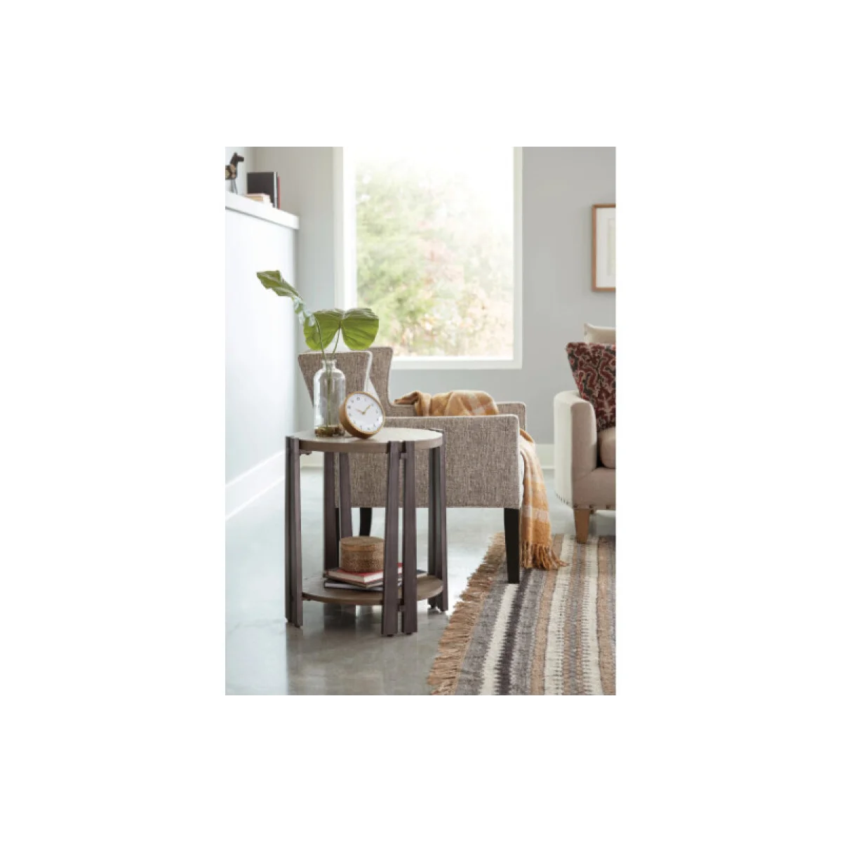 Pasadena-hamilton Round Chairside Table Chairside Tables Brown 6