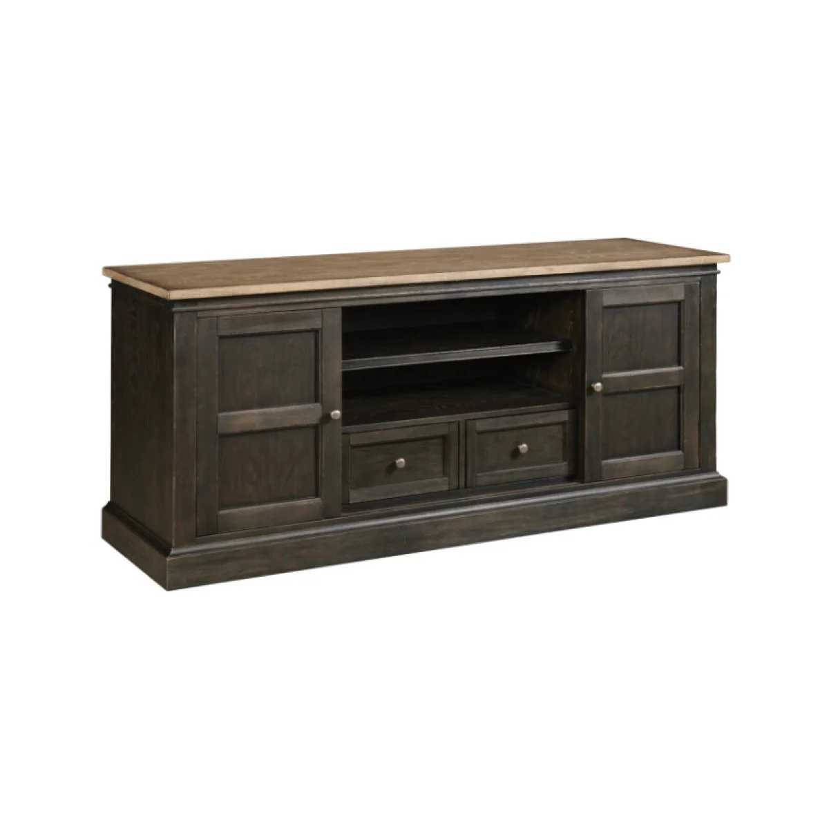 Hancock 76″ Entertainment Console Entertainment Stands black 6