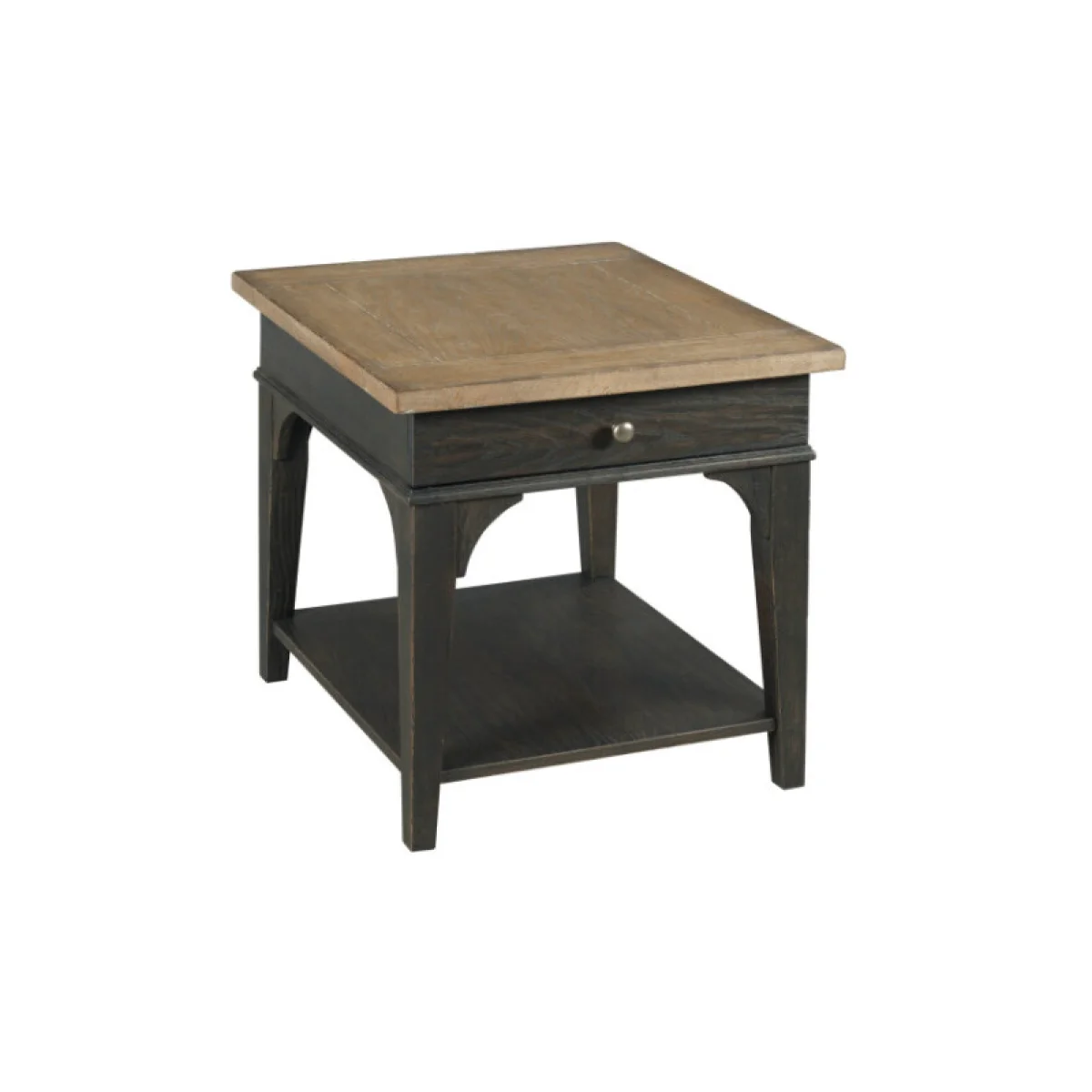 Hancock Rectangular Drawer End Table End tables black 4