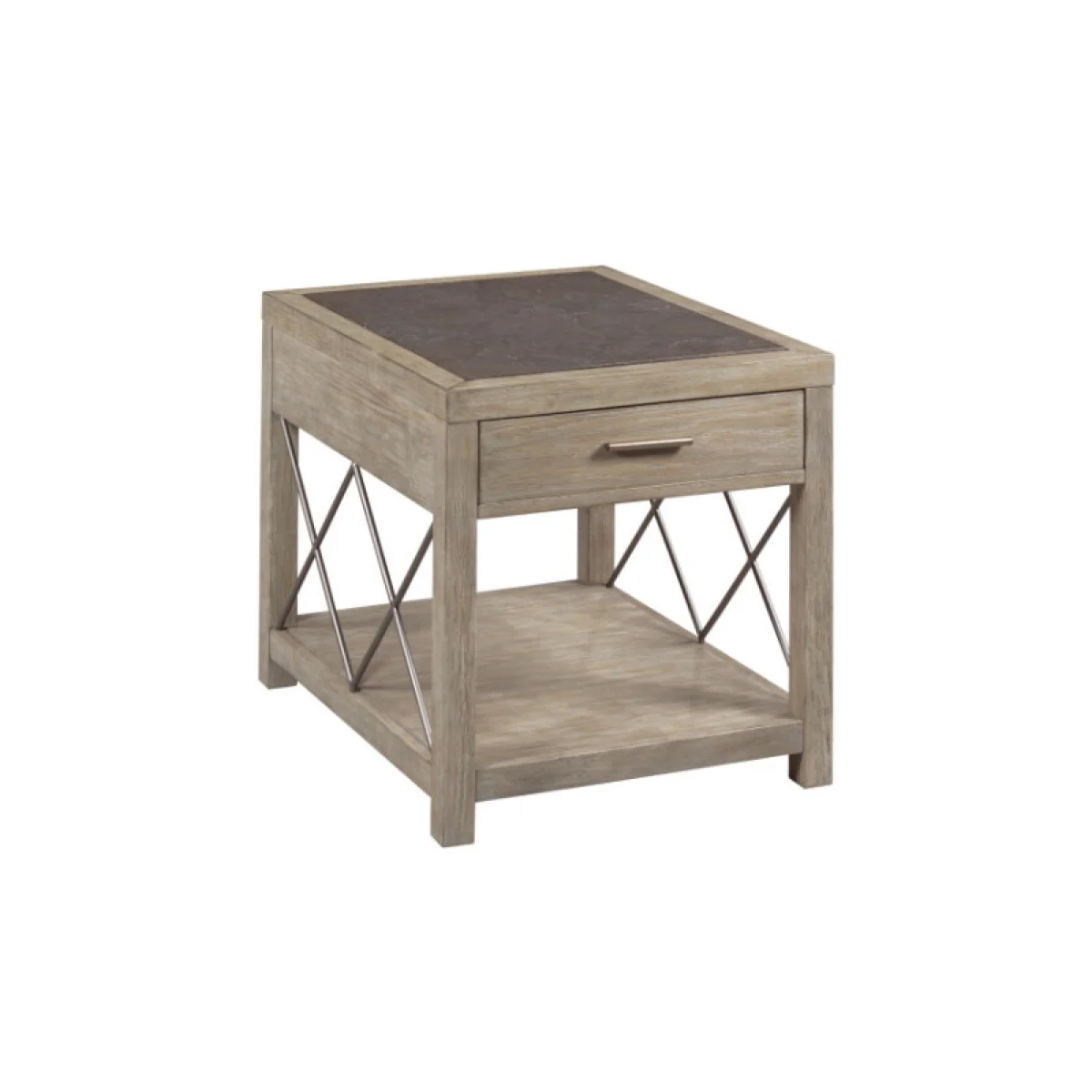 West End Rectangular Drawer End Table End tables Brown 4