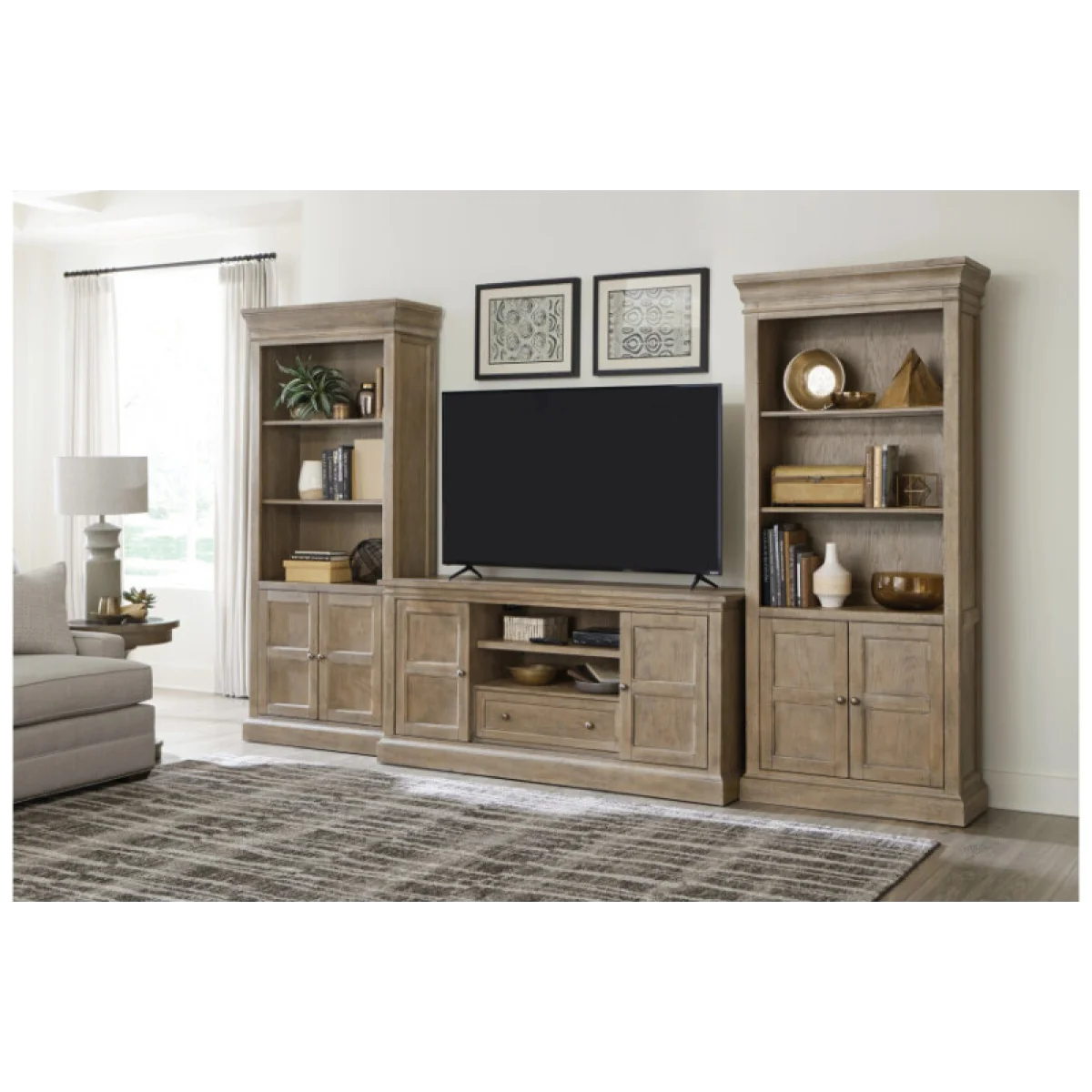Donelson 66″ Entertainment Console Entertainment Stands black 6