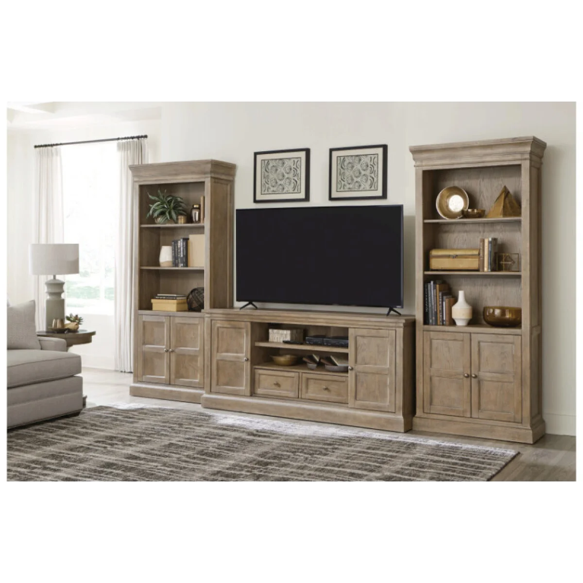Donelson 76″ Entertainment Console Entertainment Stands black 6