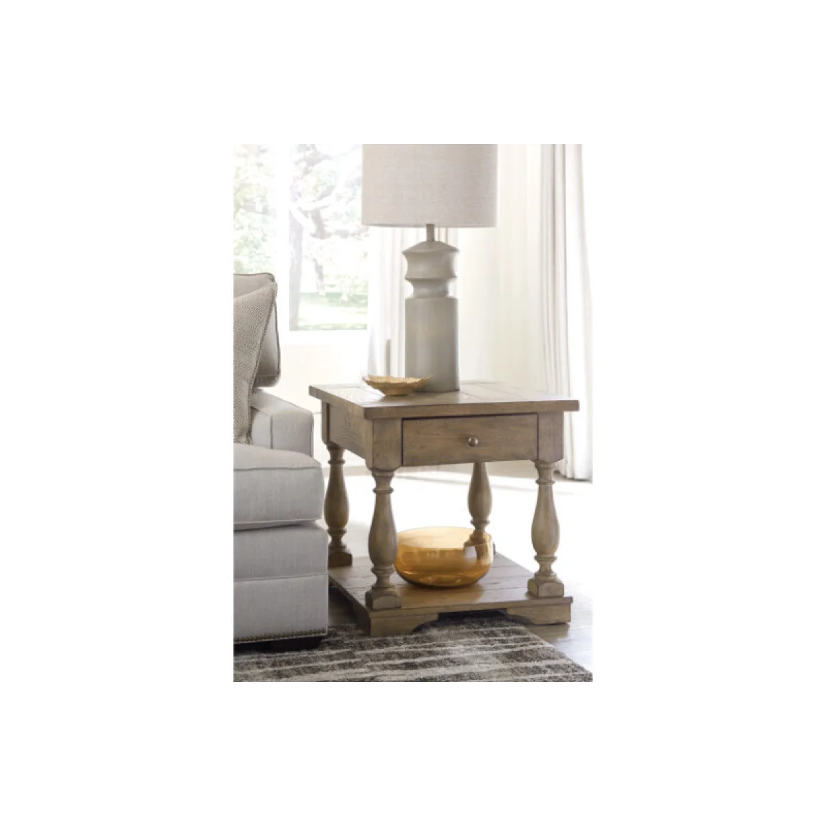 Donelson Rectangular Drawer End Table End tables Brown 6